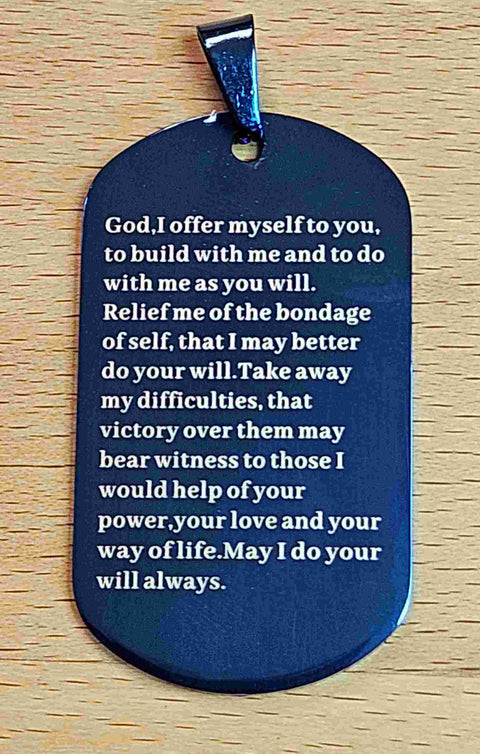 Third Step Prayer in long form as pendant