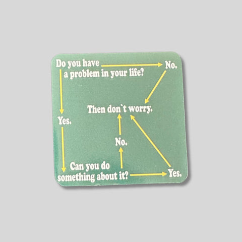 Der "Don't worry" Magnet