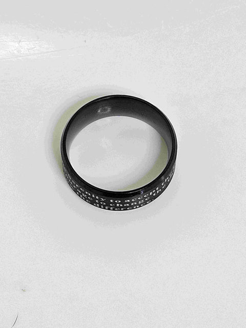Ring mit Gelassenheitsgebet in english und dienstsymbol von NA