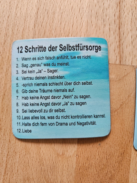 Magnet 12Schritte zur Selbstfürsorge auf deutsch