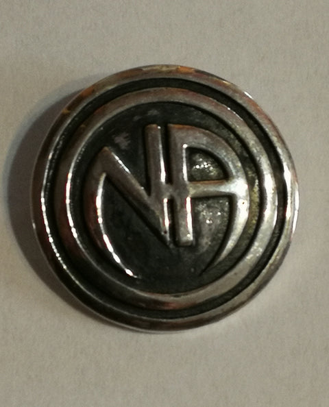 Silver pendant, Narcotics Anonymous warrior round shield