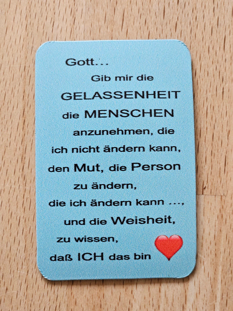 Magnet Gelassenheitsgebet auf Menschen deutsch